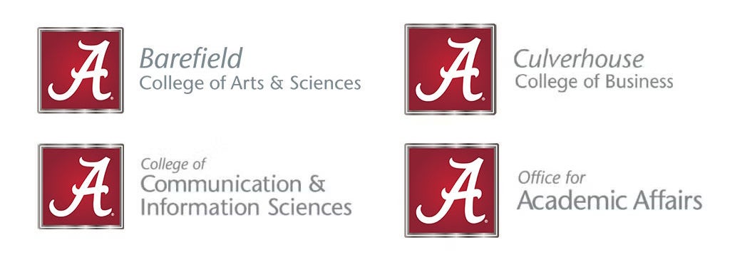 Barefield College of Arts & Sciences, Culverhouse College of Arts & Sciences, College of Communication & Information Sciences, Office for Academic Affairs.