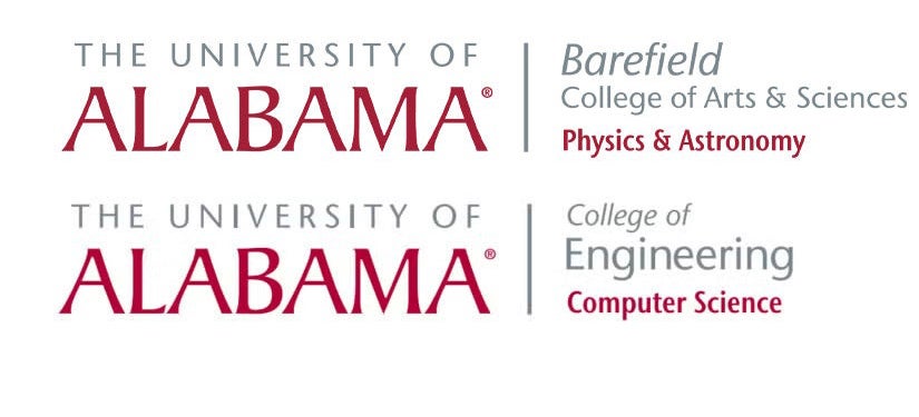 The University of Alabama | Barefield College of Arts & Sciences Physics & Astronomy, The University of Alabama | College of Engineering Computer Science.
