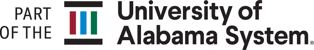 University of Alabama System Stacked Logo. 'Part of the University System'